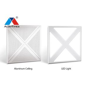 Zero Clearance Perforated Metal Drop Ceiling Tiles Closed Floating