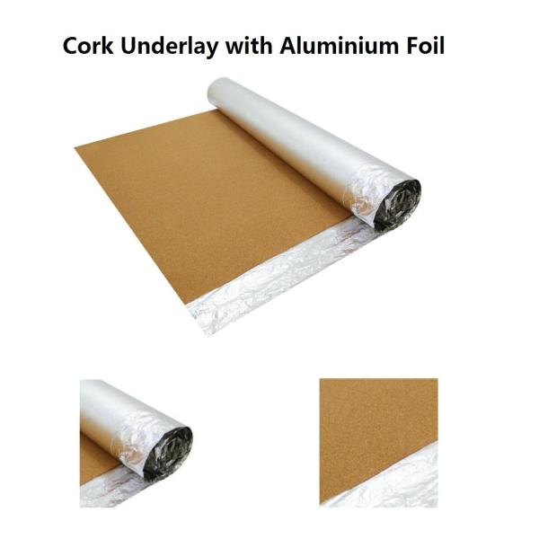 2016 New Style Corkment Underla/Substrate with Aluminium Foil, 200-300kg/m3 Density, Good Damp & Sound Proof