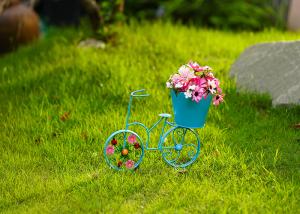 Quality Customized Metal Bicycle Shape Garden Pot Home Decoration Multiple for sale