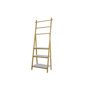Bathroom MDF Bamboo 10KG Load Foladable Multi Tier Shelf