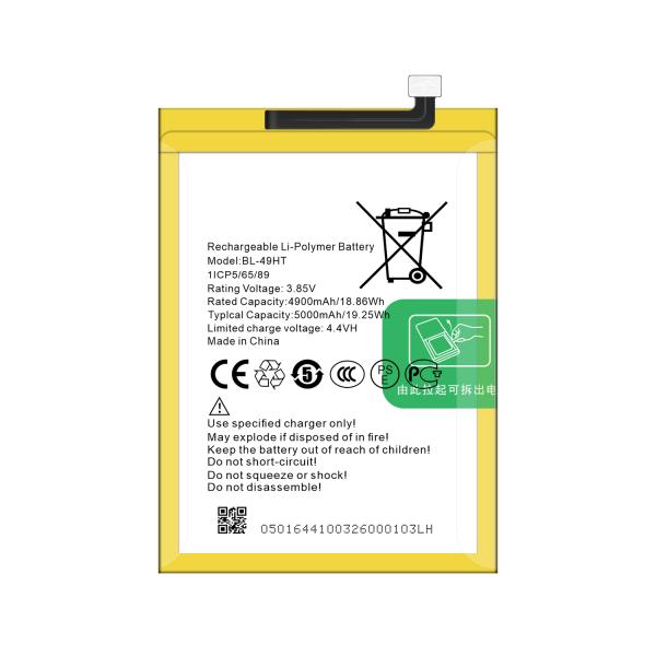 Double IC Protection 5000mAh Battery for Tecno Spark 6 BL-49HT Long-lasting and Safe
