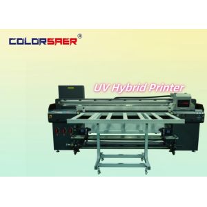 High Productivity UV Inkjet Hybrid Printer Print Size 1.8m With Roll To Roll And