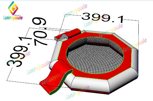 22x20mm 1300D Pvc Inflatable Water Park For Outside Activity SGS