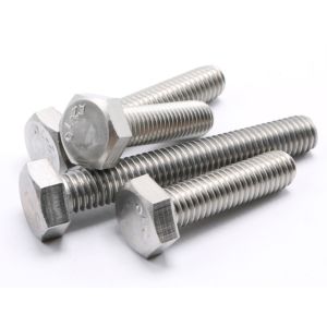 Hardware Stainless Steel Bolts Nuts DIN933 with Plain Zinc and Grade SUS304