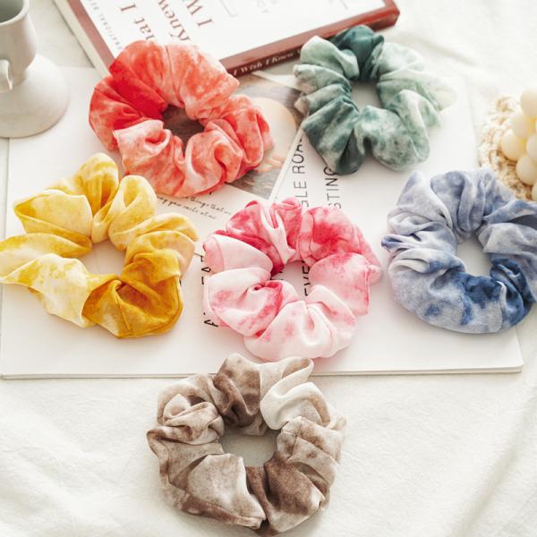 Spring/summer chiffon tie-dye hairband Headpiece cross-border decorative hair bands intestine hairband for women