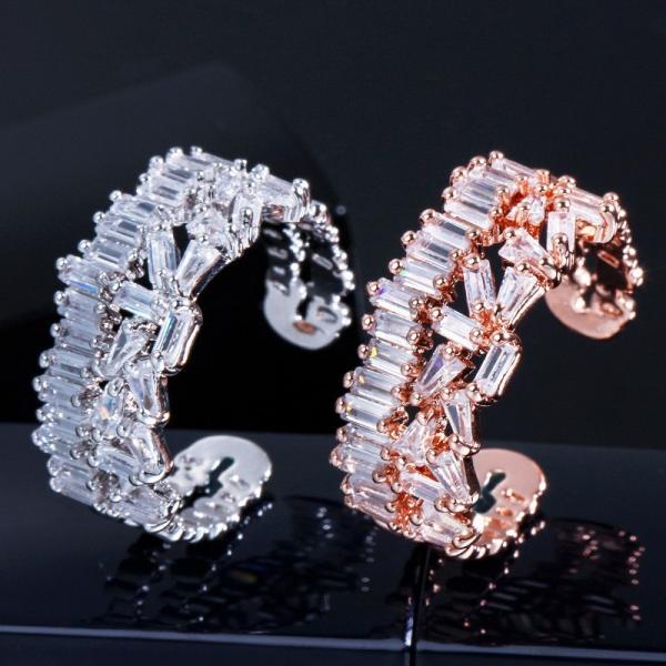 Fashion Copper Gold-Plated zircon Wedding ring women rings rainbow Adjustable Snake lion Ring Wholesale