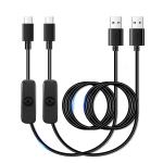 1m 5V 3A USB Type C Charger Power Cable with Switch ON OFF for Raspberry Pi