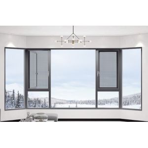 Customizable Hanging Aluminium Casement Windows with Level 9 Wind Pressure