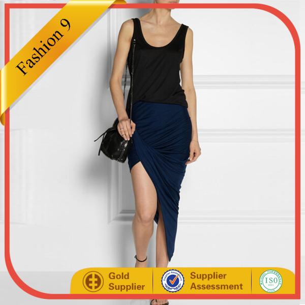 Buy Asymmetric draped jersey skirt at wholesale prices