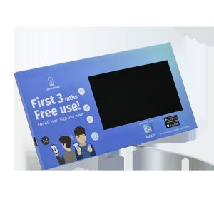 Custom print cardboard LCD video display with back stands for video point of
