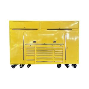 72 Inch Mechanic Tool Chest with Drawers and Optional Mat Stainless Steel