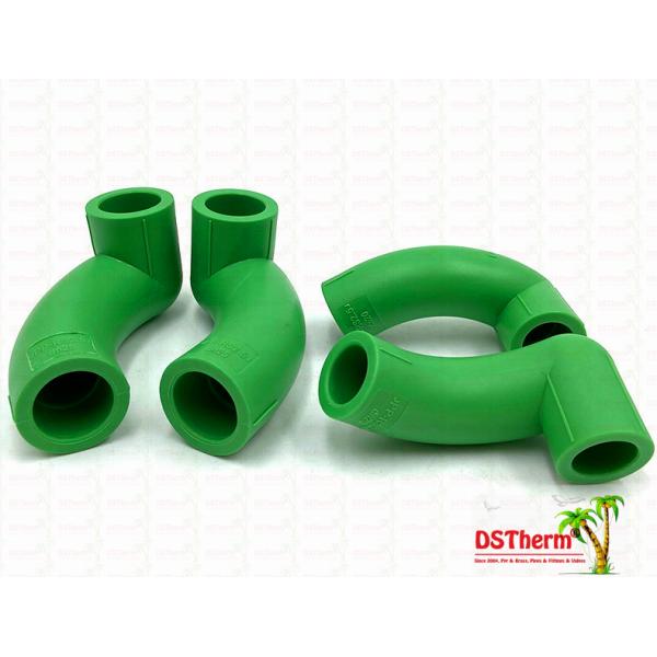 Plastic PPR Pipe Fittings Arc Shaped Flow Elbow 20mm 25mm 32mm