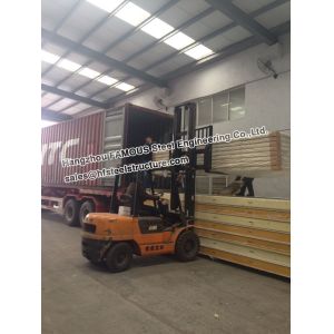 Meat PU Insulated Cold Room Panel Construction With Low Temperature