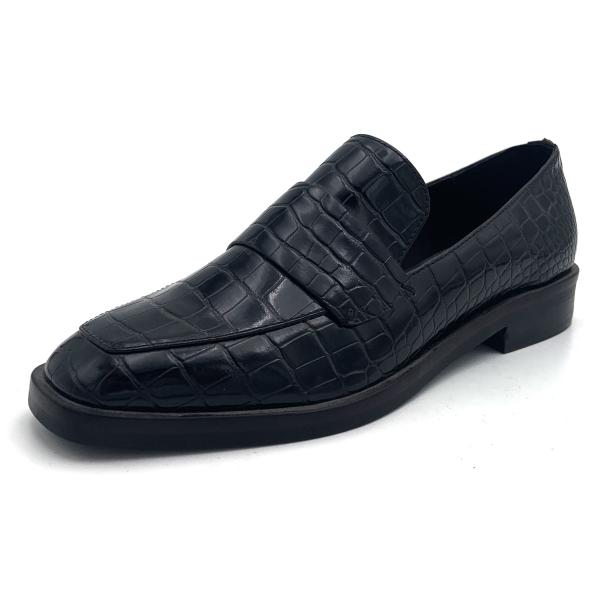 Buy Leather Slip On Flat Loafer Shoes Comfortable With EVA Insole Material at wholesale prices