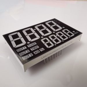 18mm Height 7 Segment LED Display 80mW Dual Line 4 Digits For Instrument Panel