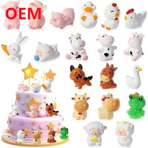 OEM 3d Pvc Toys Made Cute Plastic Cake Mini Gift Toy Customized 6cm Height Animal Model