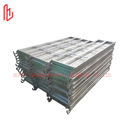 BS1139 EN12811 Scaffolding Metal Planks Catwalk With Hook 500*50mm