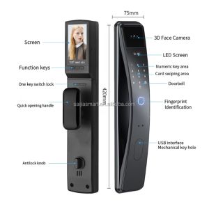 China Smart Door Lock With Camera Inteligente Fingerprint Security Automatic Smart Lock on sale