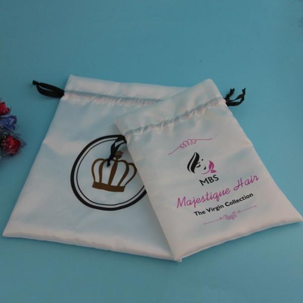 Satin Hair Extension Storage Bag , Small Size Jewellery Packaging Pouch