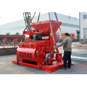 Twin Shaft Concrete Mixer Machine Dual Motor Single Axle Low Energy Consumption