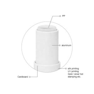 Cylindrical Biodegradable Paper Tubes Hotstamping Embossed Debossed