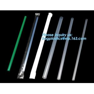 PLA Straws, disposable biodegradable PLA straw Individual Packed 100% Biodegrada