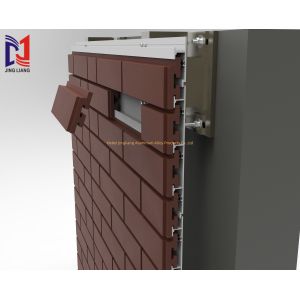 Terracotta Brick Waterproof Panel  Ventilated Facade Support System