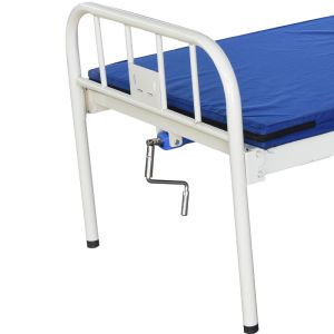 Stainless Steel Headboard Metal Manual Nursing Bed Hospital Furniture