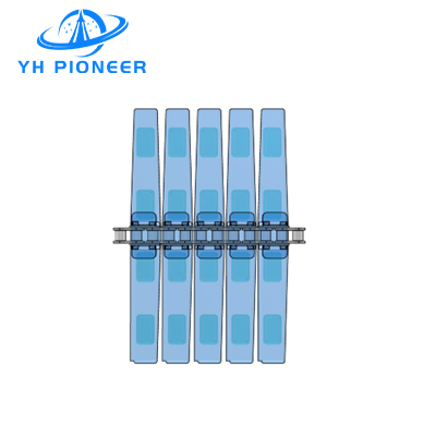 Flexible Sideflex Rubber Top Turning Chain Plate With Roller For Conveyor System
