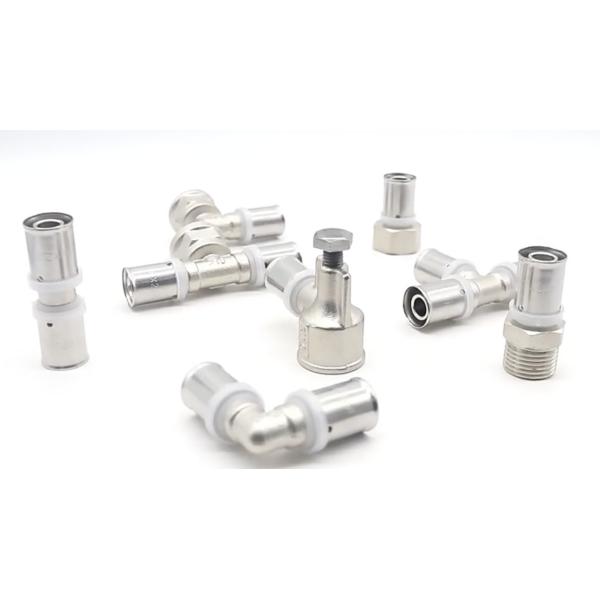 CHROME PLATE Brass Fitting For Water Press Fitting Tee Straight Elbow U Brass Gas Fitting U Connector Fitting