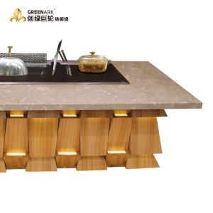 Rectangle Teppanyaki Grill Table Induction Heating 2400mm Length