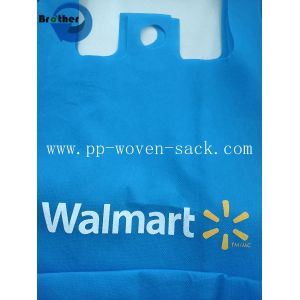 Eco-Friendly Reusable Vest T Shirt Nonwoven Walmar Tote Grocery Market Shopping