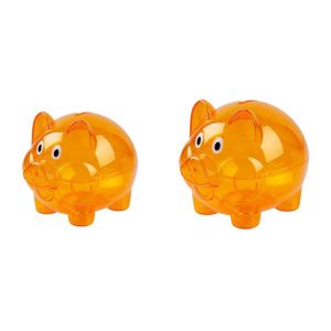 Portable Multi Color Transparent Piggy Bank For Toddle Money Saving