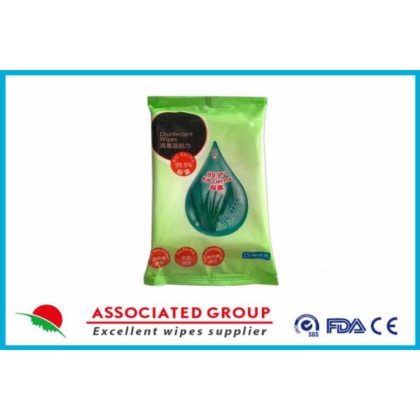 Buy Non Irritating Aloe Vera Extract Disinfectant Wet Wipes at wholesale prices