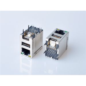 HULYN,RJ45 Modular Jack Connector, Shielded RJ45 + type-c Connector, Through