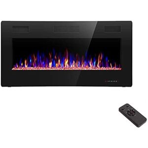 App-Controlled 36-In 9 Colors Flame Electric Fireplace Heater Tisch Kamin Linear