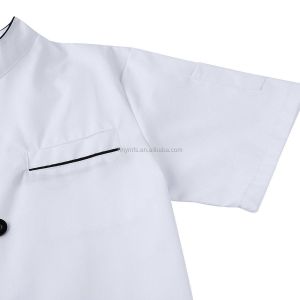 Restaurant Hotel Worker Lightweight Chef Coats Short Sleeve