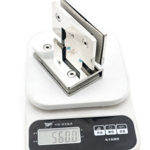 Hotel Silver 90 Degree Brass Shower Bathroom Glass Door Hinges with High Load