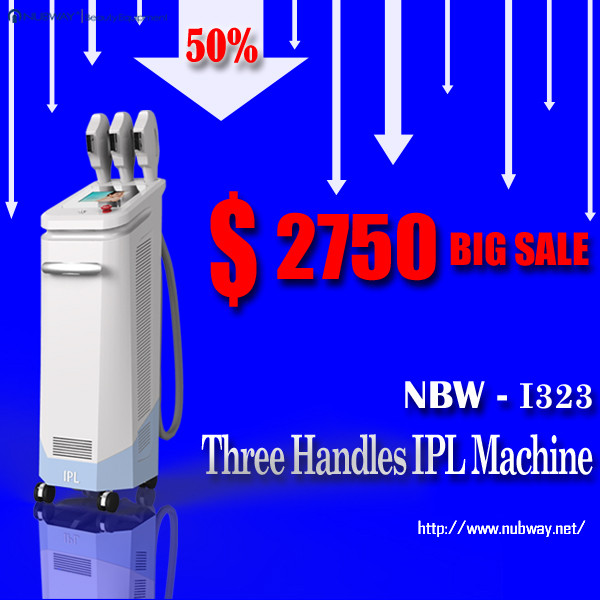 Buy Top Sale!50% discounts off 3 handles multifunctional IPL salon use beauty machine for sale at wholesale prices