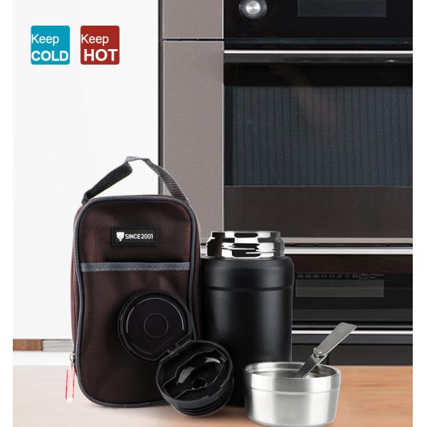 Double Wall Vacuum Insulated Food Container Pots Food Flask Warmer Thermos Food Jar Lunch Box 800ML