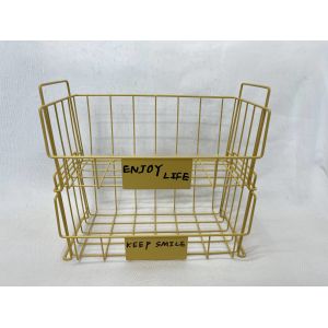 Iron wire storage basket