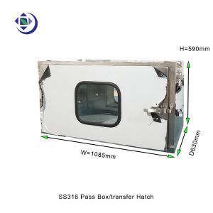 SS316 Clean Room Pass Through Box / Transfer Hatch No Filtration