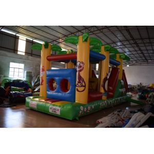 Classic Inflatable Obstacle Courses Forest Animals Palm Trees Lead - Freem Small