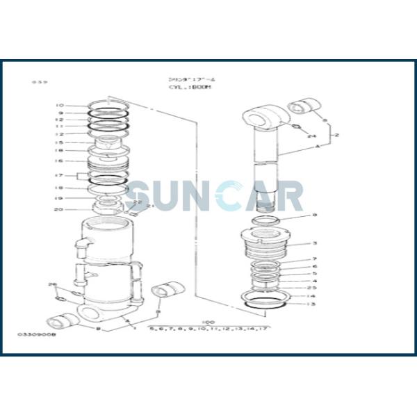 4217002 HITACHI Boom Cylinder Seal Repair Kits Fits EX60 EX60WD EX60G