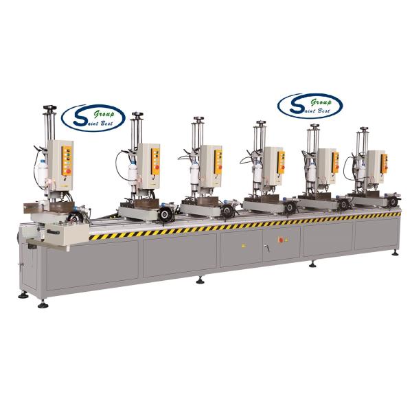 Aluminum Window Profile Six Head Drilling Machine / Aluminum Window Fabrication Equipment