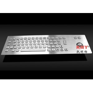 Industrial Kiosk Metal Keyboard Stainless Steel Pointing Device Trackball
