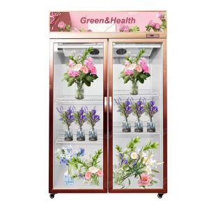 Upright Glass Door R22 Flowers Cooling Display Showcase