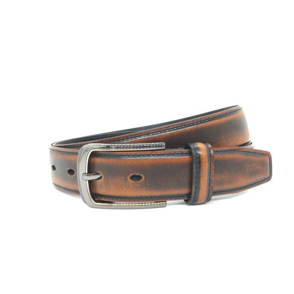 Buy Custom 140cm Mens Leather Dress Belt With Zinc Alloy Buckle at wholesale prices