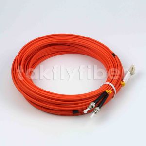 UPC MM Duplex Fiber Patch Cord 3.0mm LSZH ST To LC OM1 OM2 APC