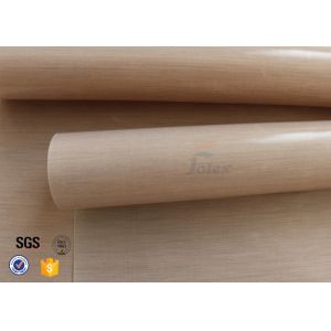 0.11mm 245gsm Brown PTFE Coated Fiberglass Fabric Cloth Plain Weave
